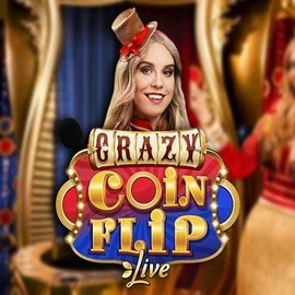 Crazy Coin Flip online game logo by Evolution on spinalto.gr.com
